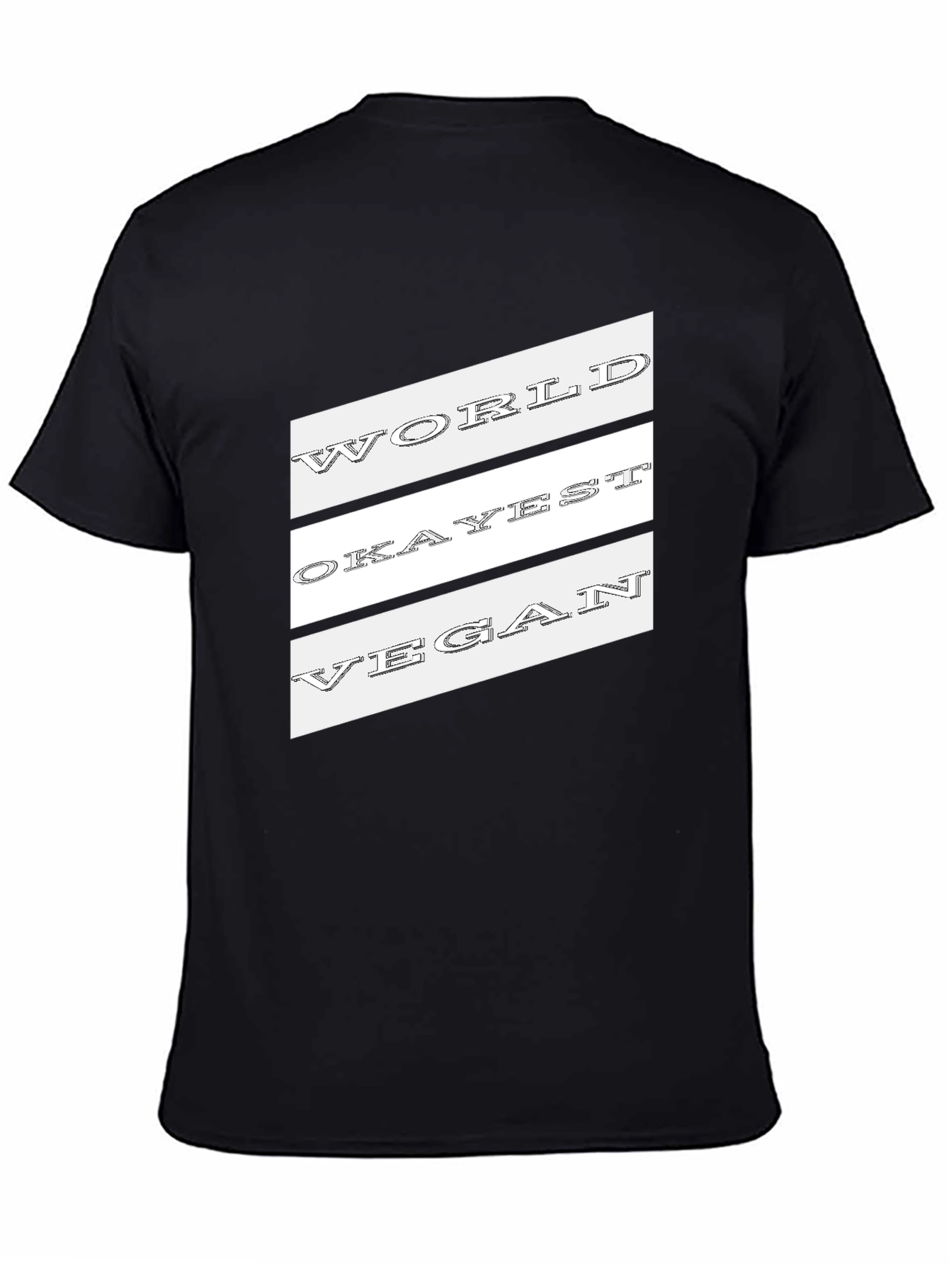 World Okayest Vegan T-Shirt - Mens Black Tee