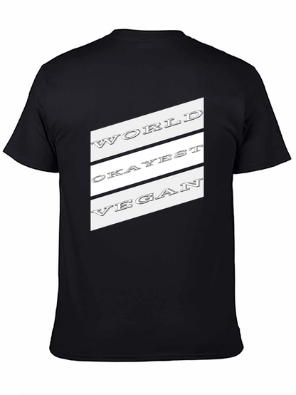 World Okayest Vegan T-Shirt - Mens Black Tee
