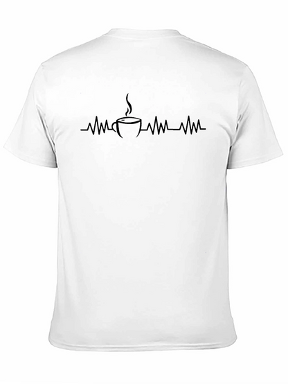 Coffee Heartbeat T-Shirt - Caffeine Lover Tee