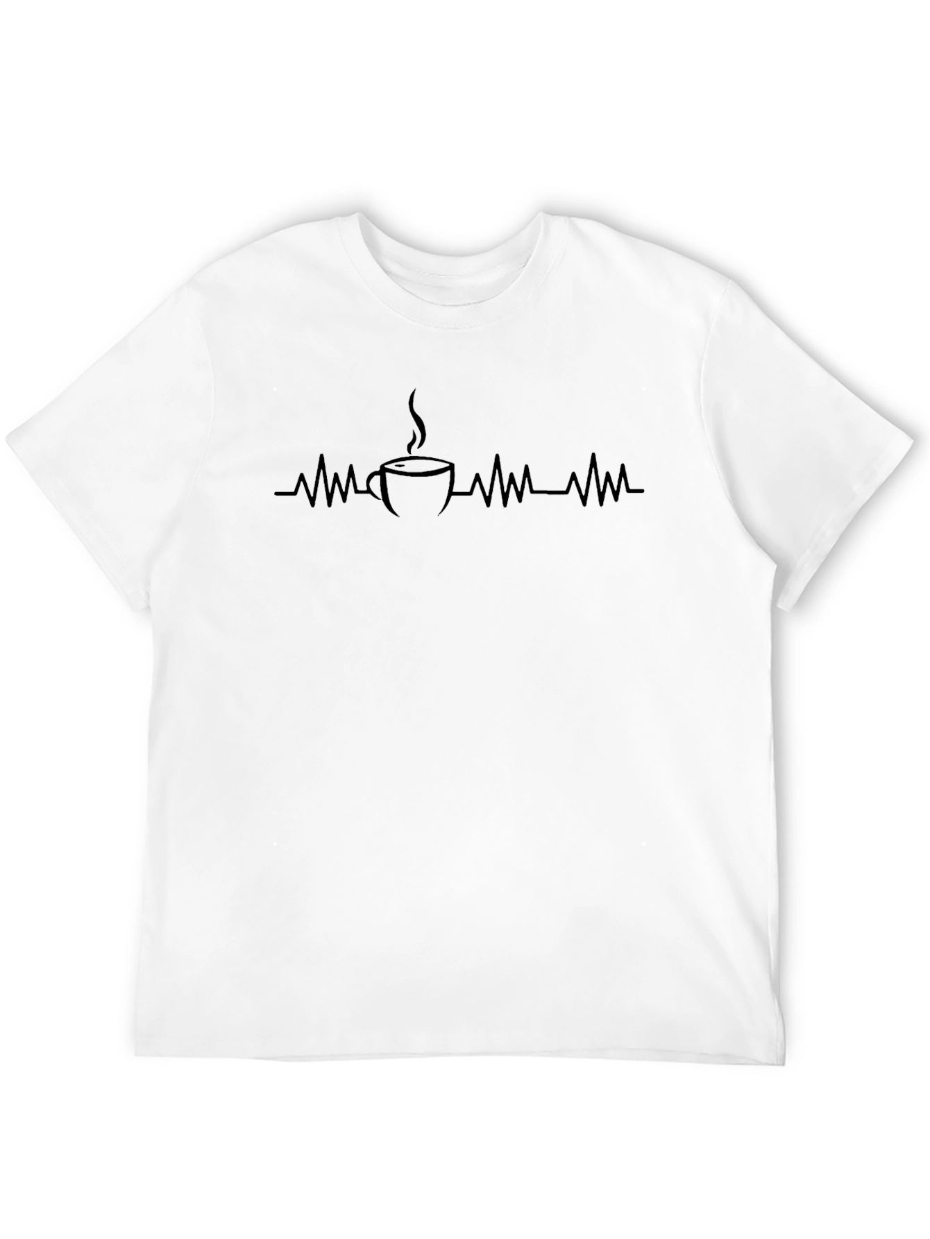 Coffee Heartbeat T-Shirt - Caffeine Lover Tee