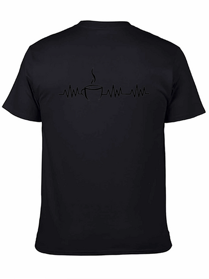 Coffee Heartbeat T-Shirt - Caffeine Lover Tee