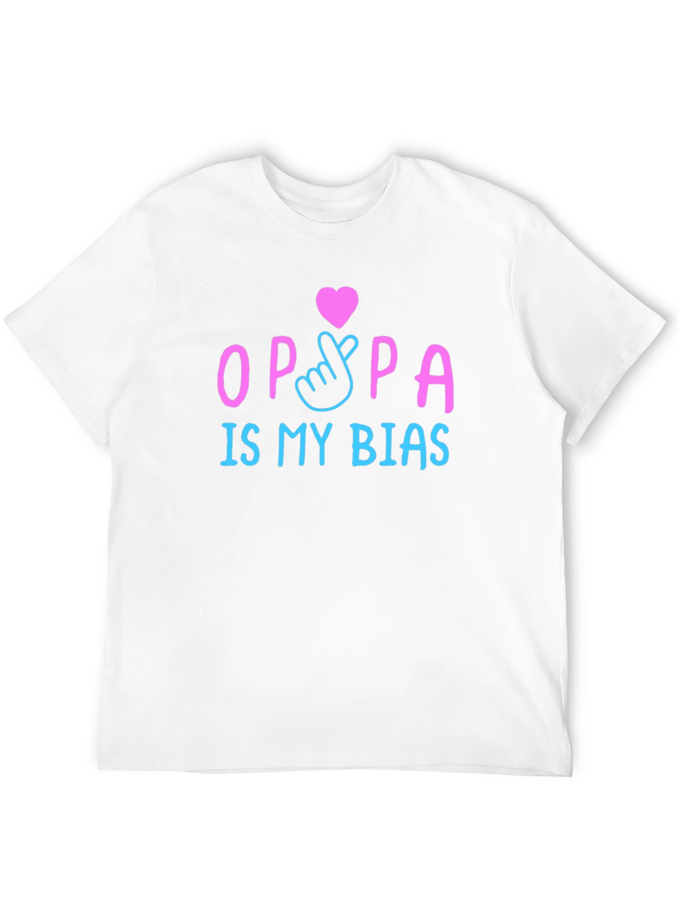 Oppa Is My Bias K-Pop T-Shirt Black Crew Neck