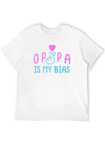 Oppa Is My Bias K-Pop T-Shirt Black Crew Neck