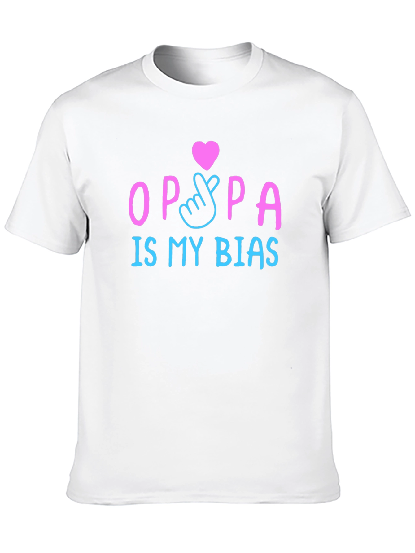 Oppa Is My Bias K-Pop T-Shirt Black Crew Neck