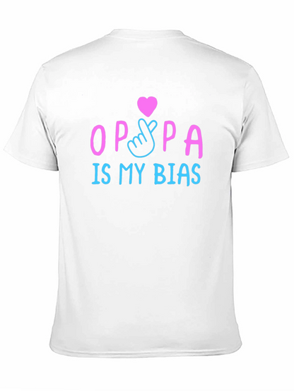 Oppa Is My Bias K-Pop T-Shirt Black Crew Neck