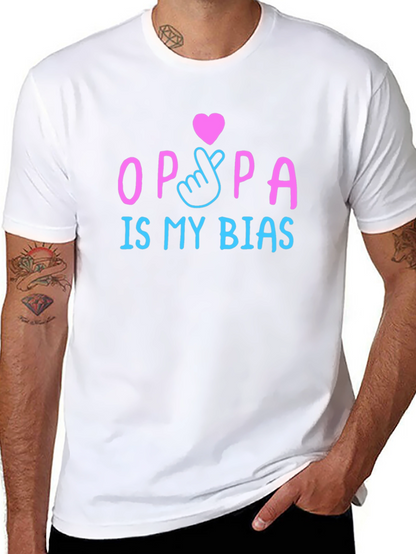 Oppa Is My Bias K-Pop T-Shirt Black Crew Neck