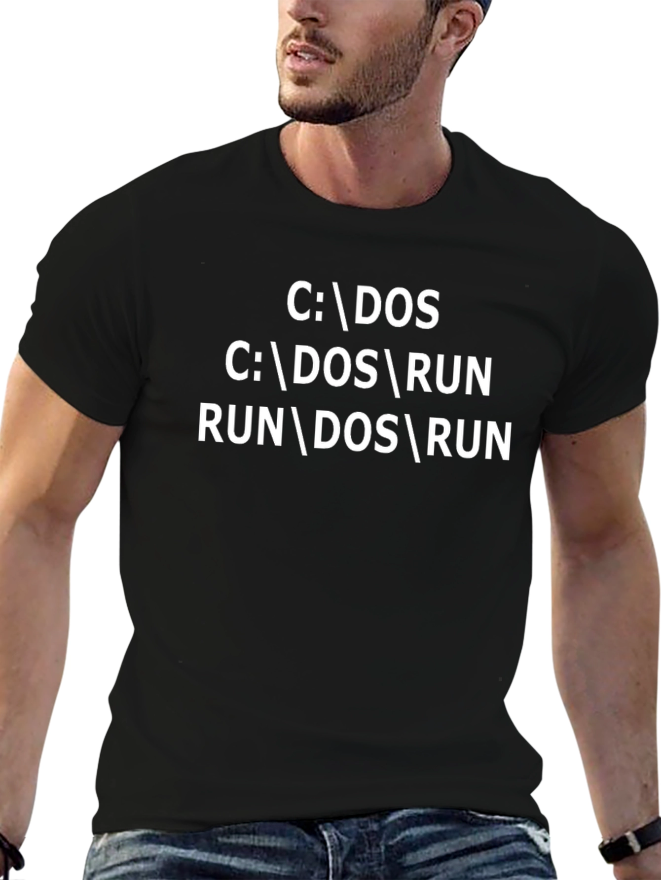DOS Command T-Shirt - Run DOS Retro Gamer Shirt