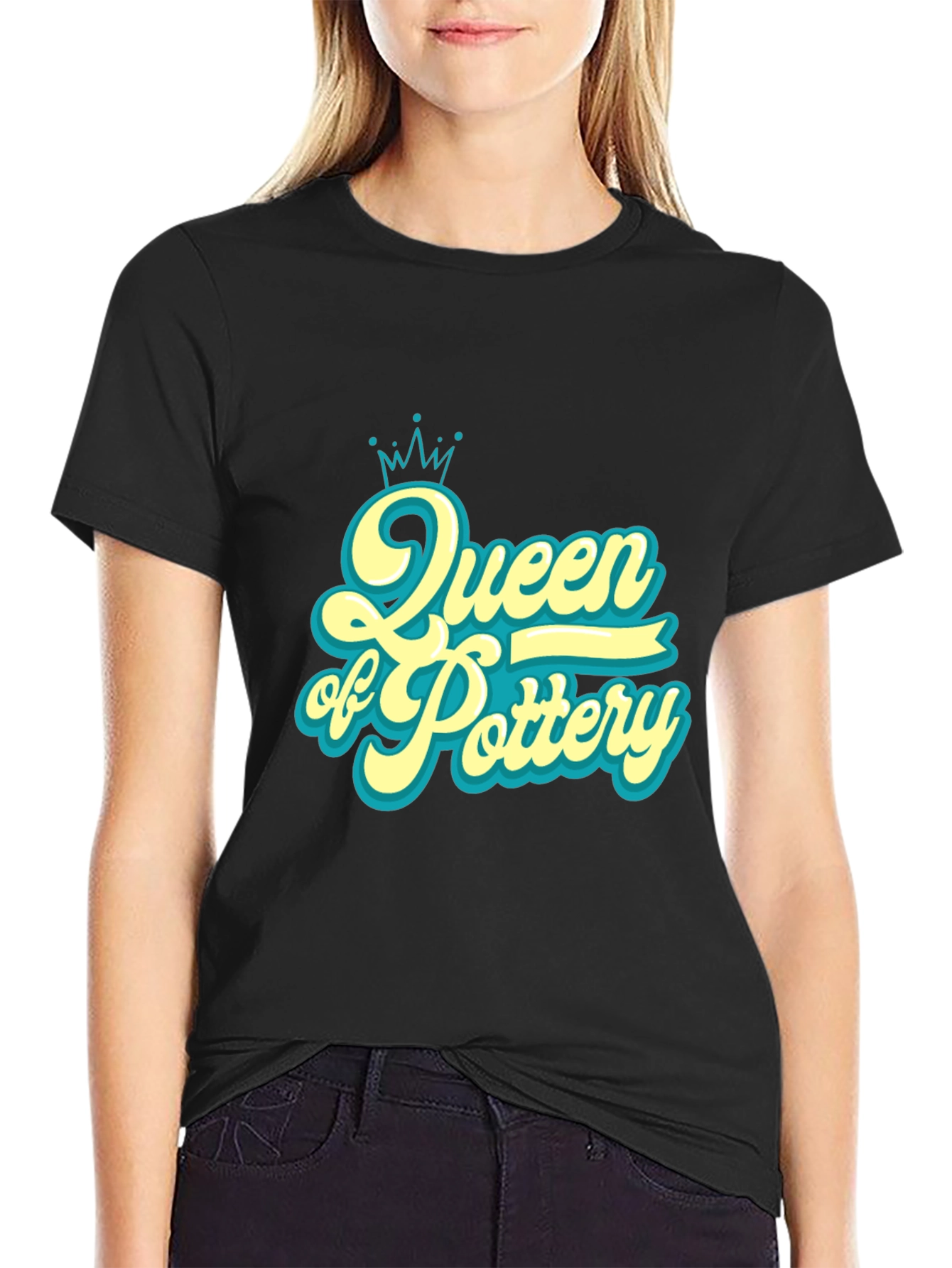 Queen of Pottery Black Graphic T-Shirt