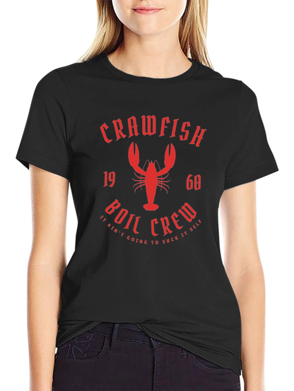 Crawfish Boil Crew Graphic T-Shirt - Black