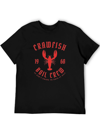 Crawfish Boil Crew Graphic T-Shirt - Black