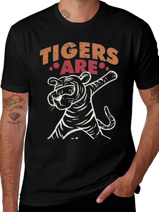 Dabbing Tiger Graphic Tee - Cool Novelty Design