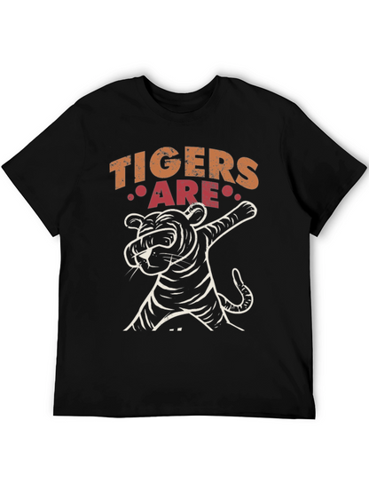 Dabbing Tiger Graphic Tee - Cool Novelty Design
