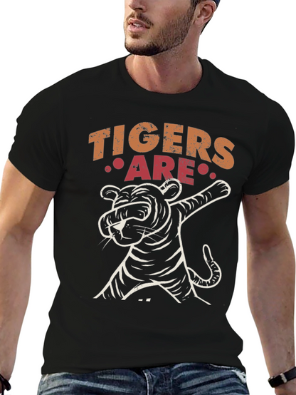 Dabbing Tiger Graphic Tee - Cool Novelty Design