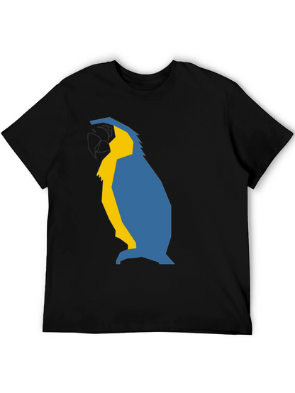 Abstract Penguin Graphic Tee - Black