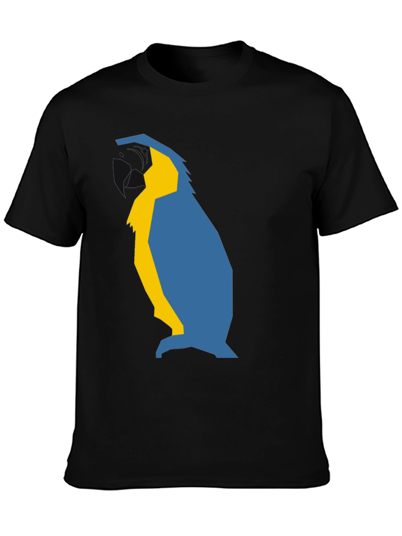 Abstract Penguin Graphic Tee - Black