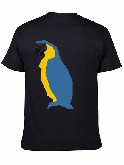 Abstract Penguin Graphic Tee - Black