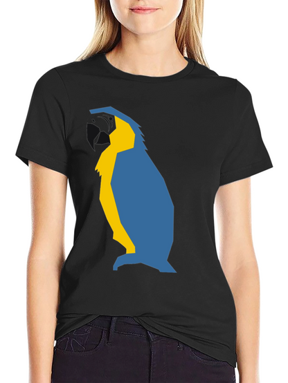 Abstract Penguin Graphic Tee - Black