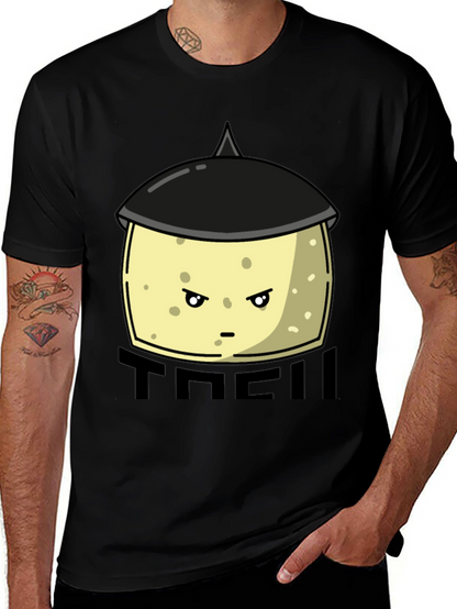 Funny Tofu Chef Cartoon Graphic Tee