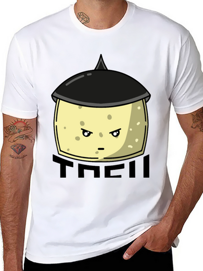 Funny Tofu Chef Cartoon Graphic Tee