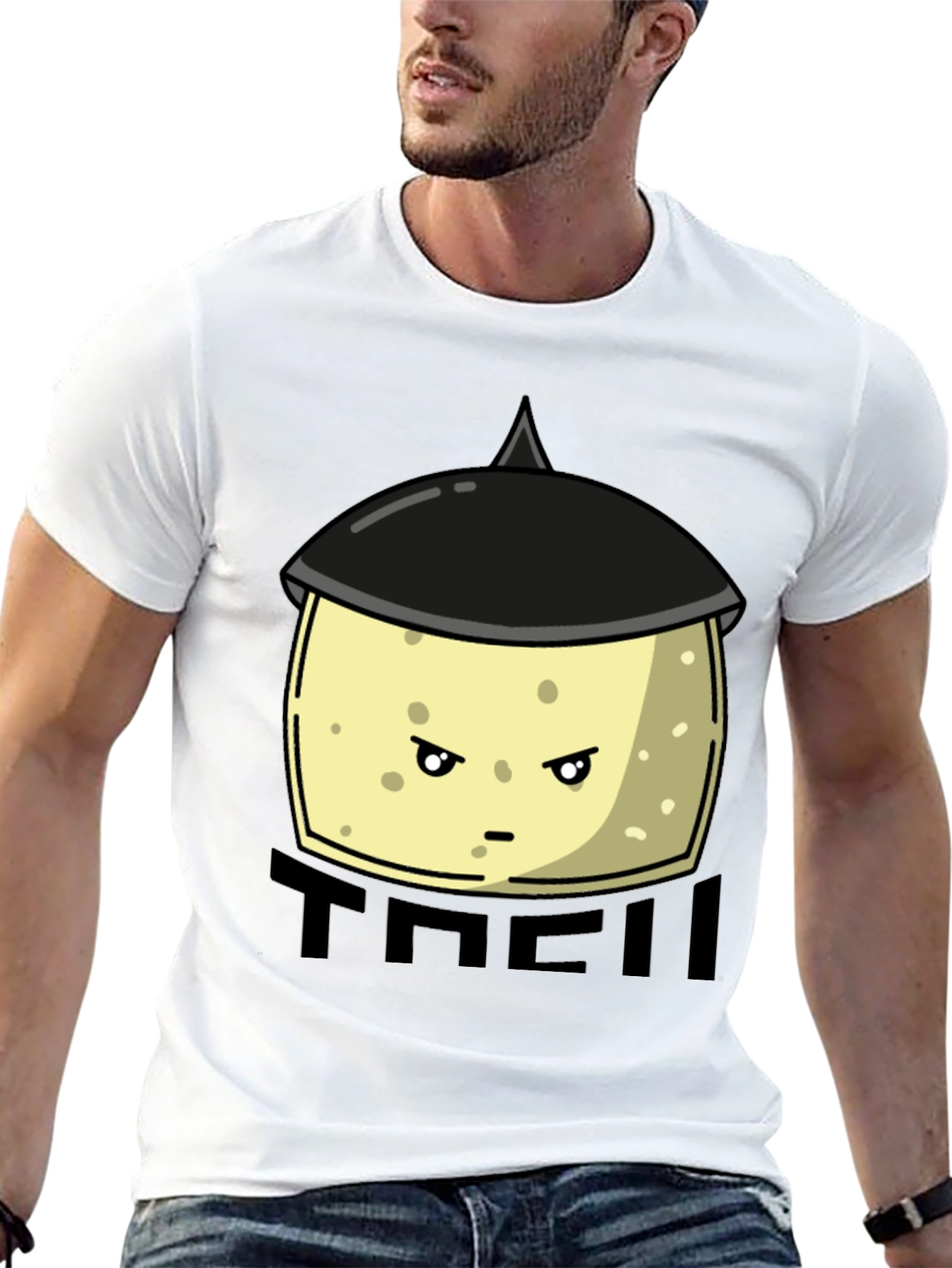 Funny Tofu Chef Cartoon Graphic Tee