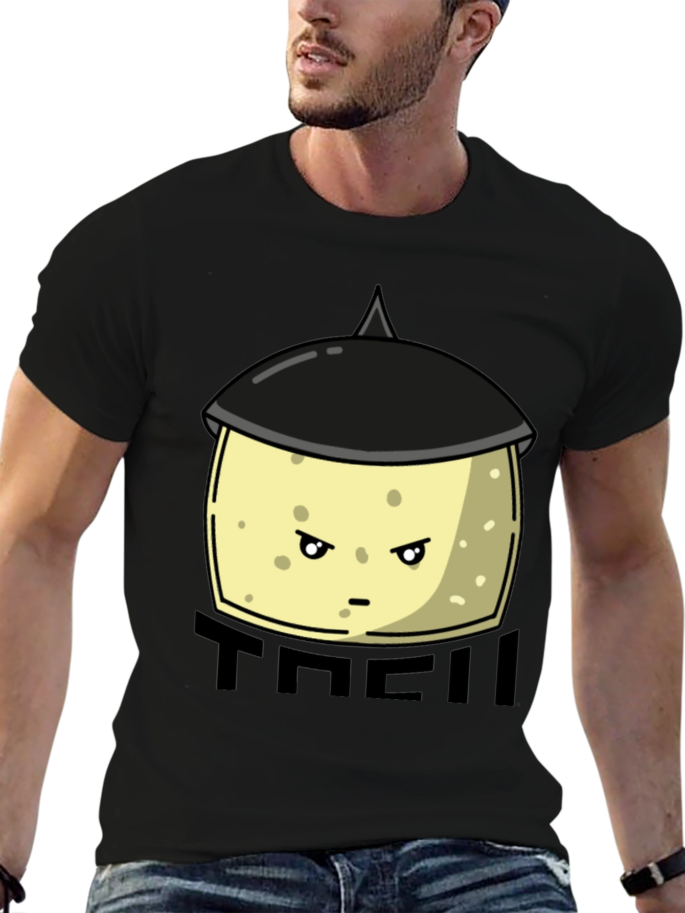 Funny Tofu Chef Cartoon Graphic Tee