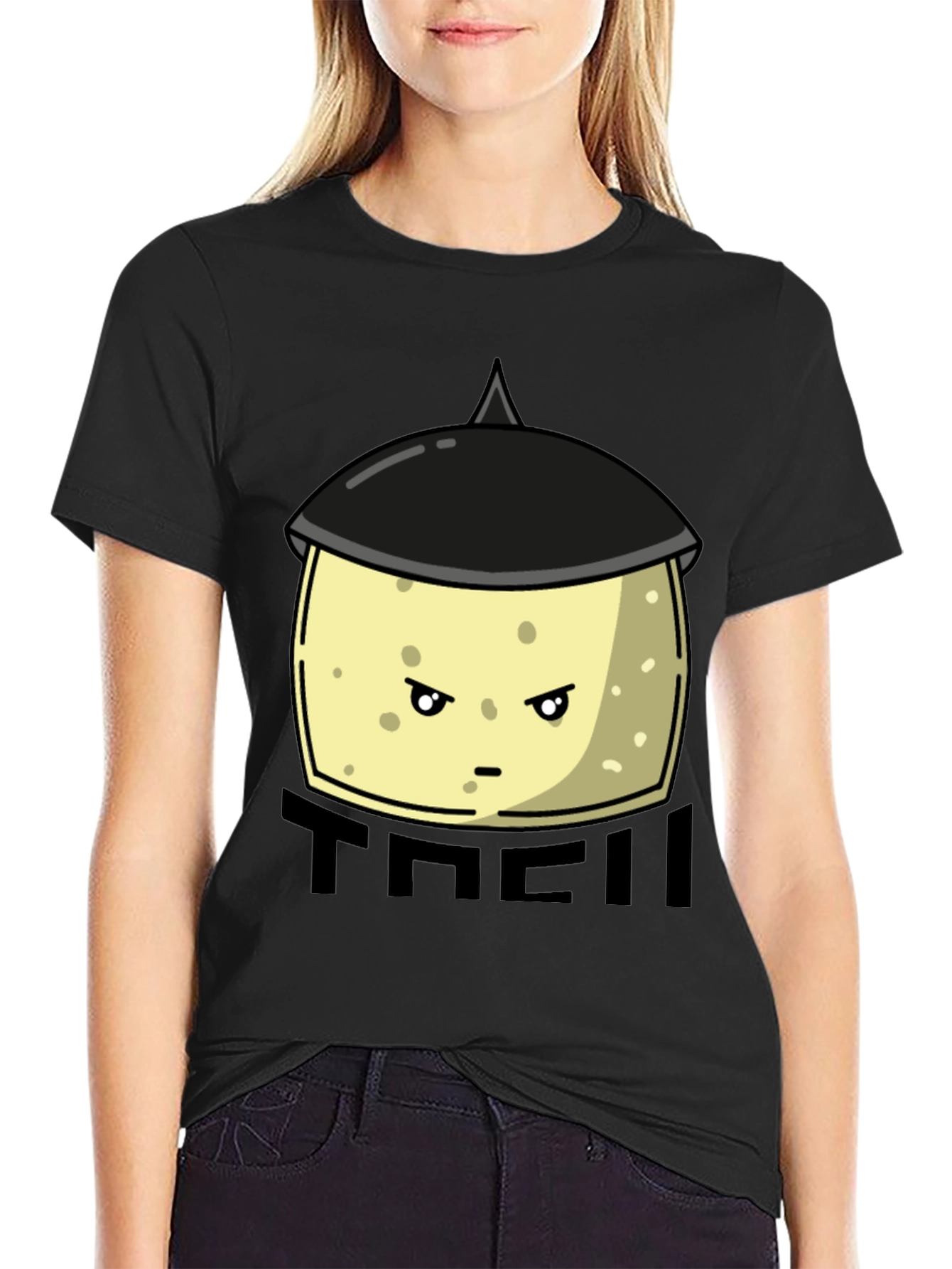 Funny Tofu Chef Cartoon Graphic Tee