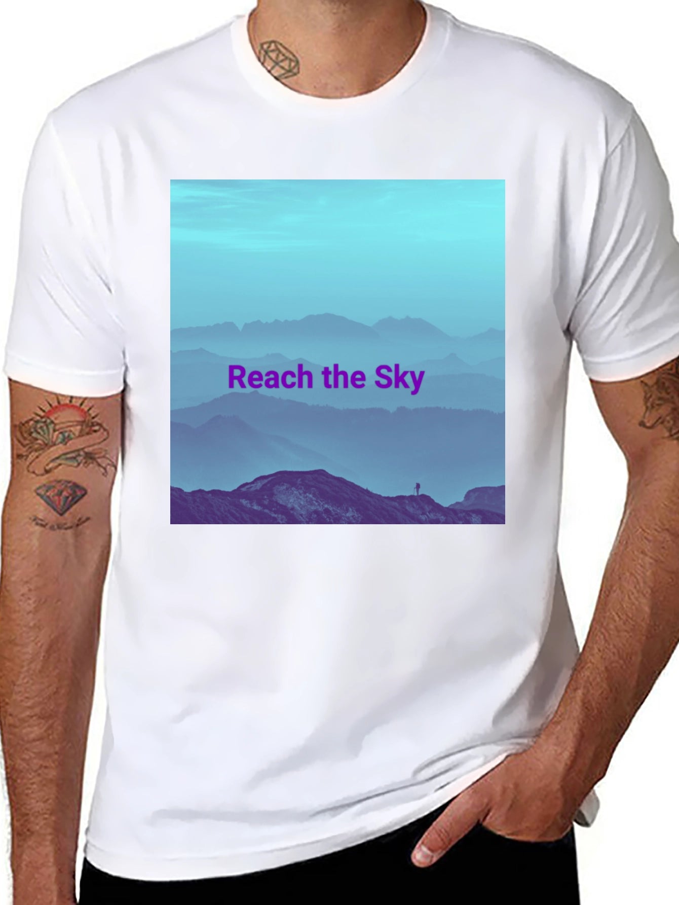 Reach the Sky Graphic T-Shirt - Mens Black Tee