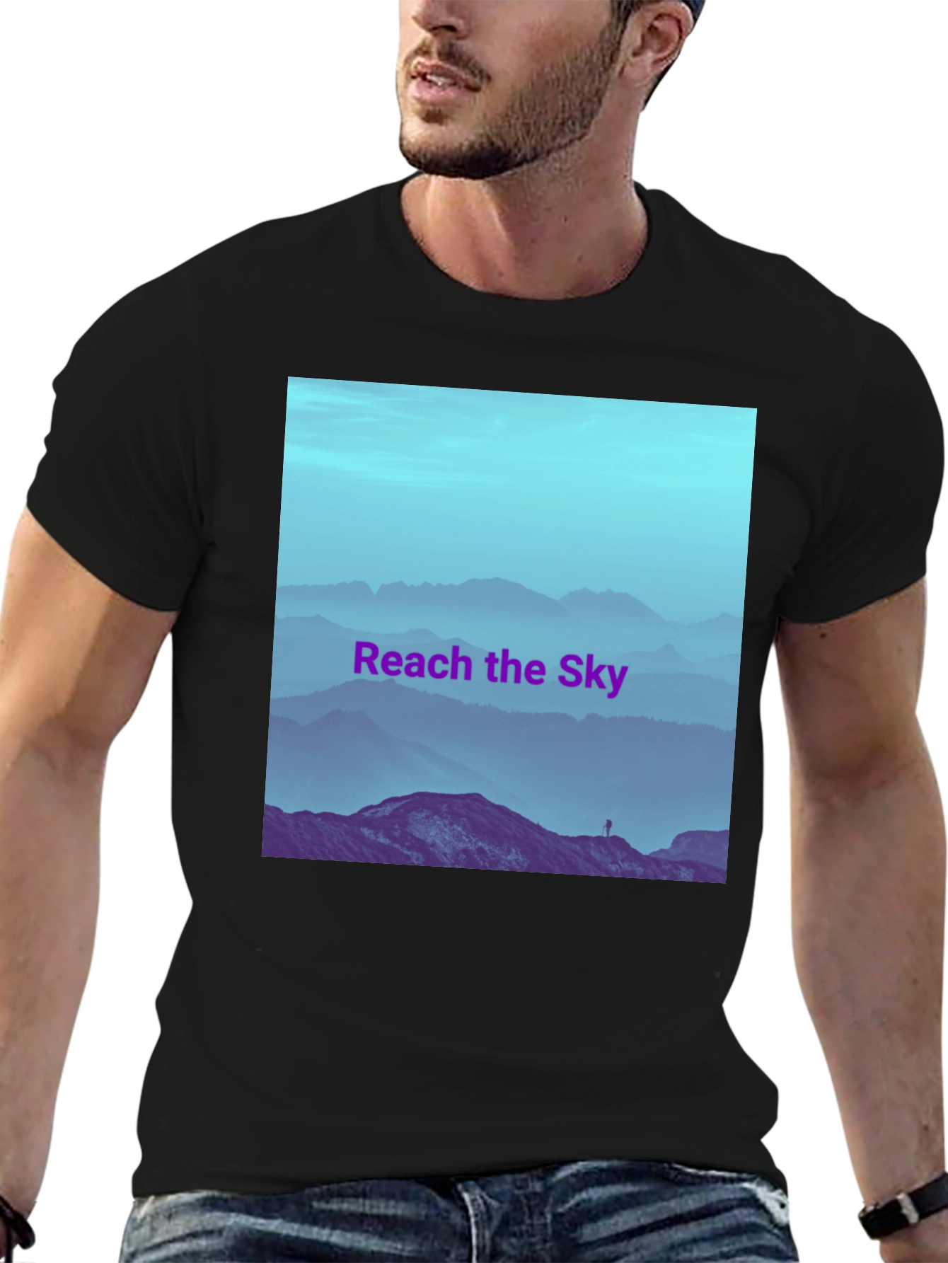 Reach the Sky Graphic T-Shirt - Mens Black Tee
