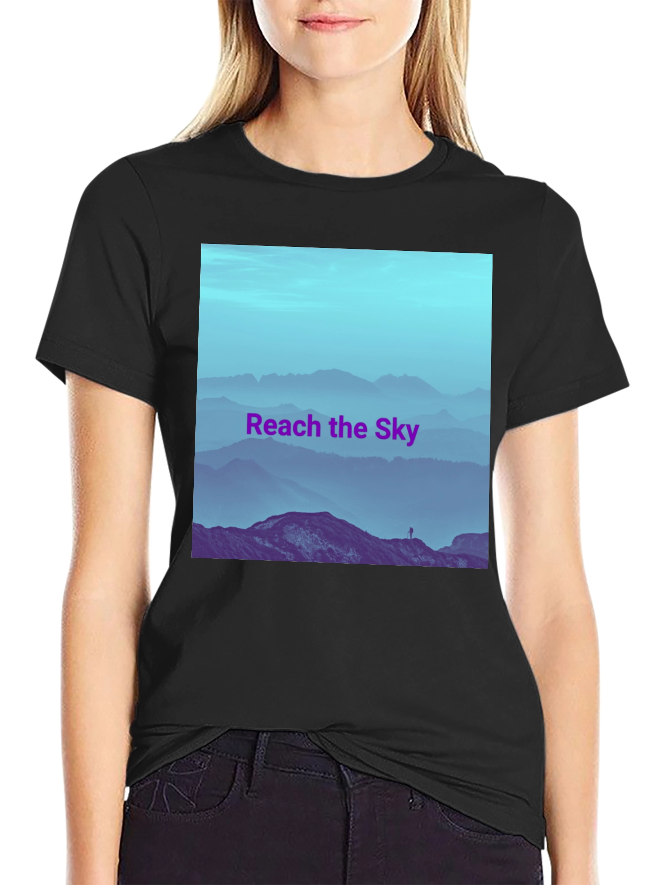 Reach the Sky Graphic T-Shirt - Mens Black Tee