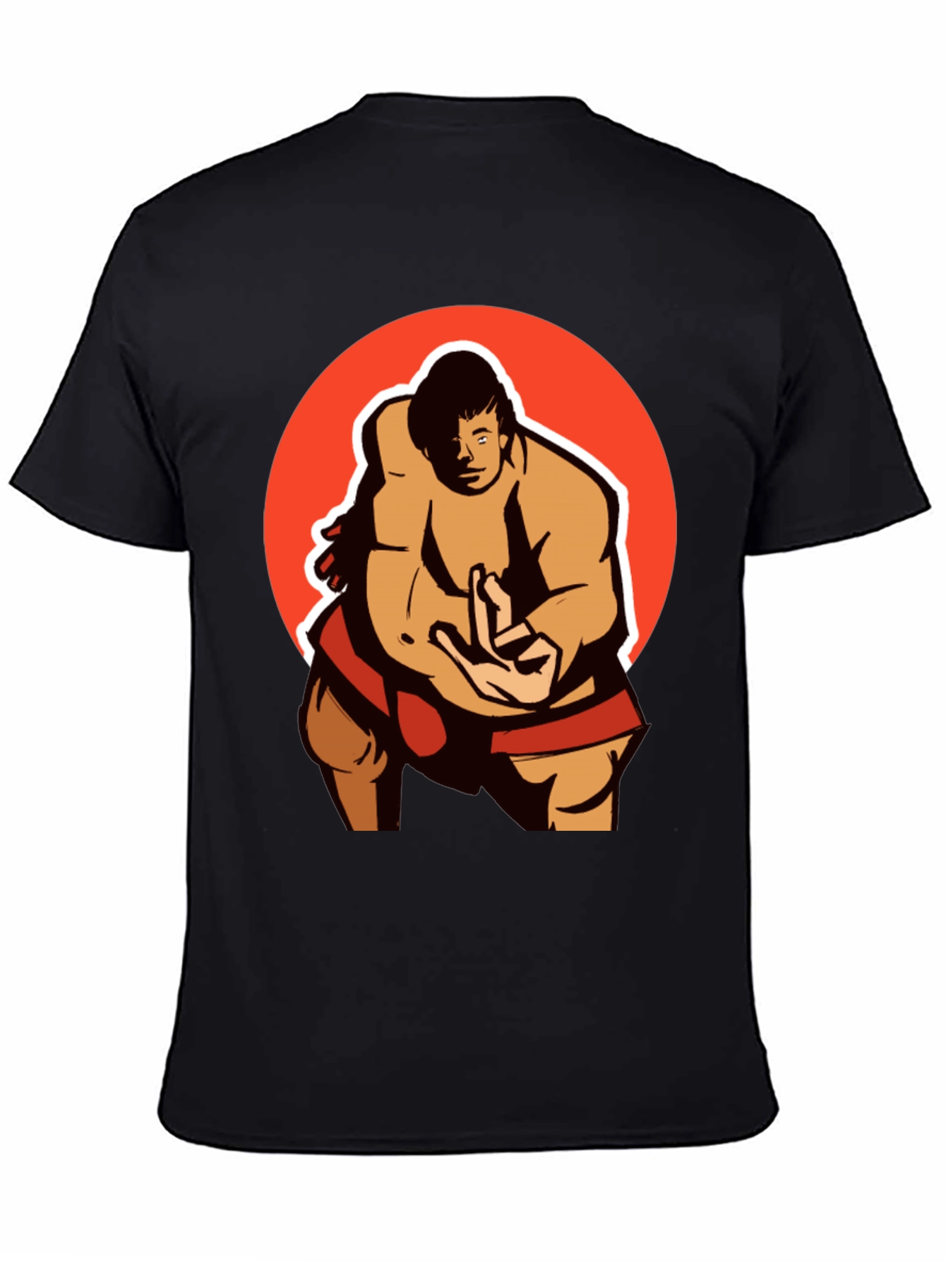 Sumo Wrestler Graphic Tee - Martial Arts Shirt