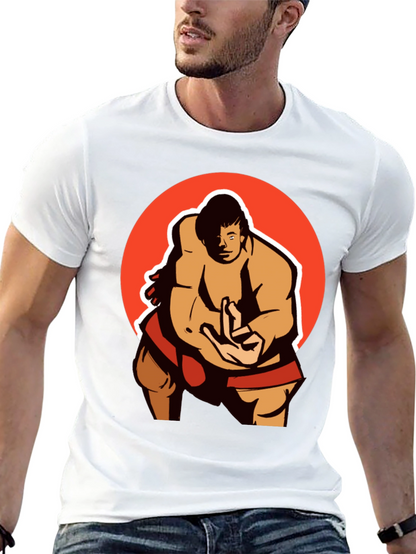 Sumo Wrestler Graphic Tee - Martial Arts Shirt