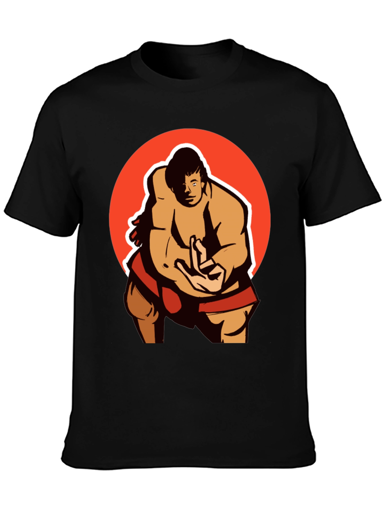 Sumo Wrestler Graphic Tee - Martial Arts Shirt