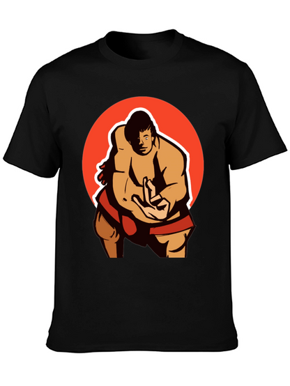 Sumo Wrestler Graphic Tee - Martial Arts Shirt