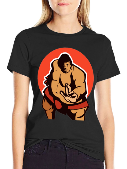 Sumo Wrestler Graphic Tee - Martial Arts Shirt