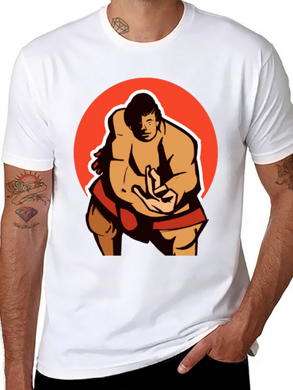 Sumo Wrestler Graphic Tee - Martial Arts Shirt