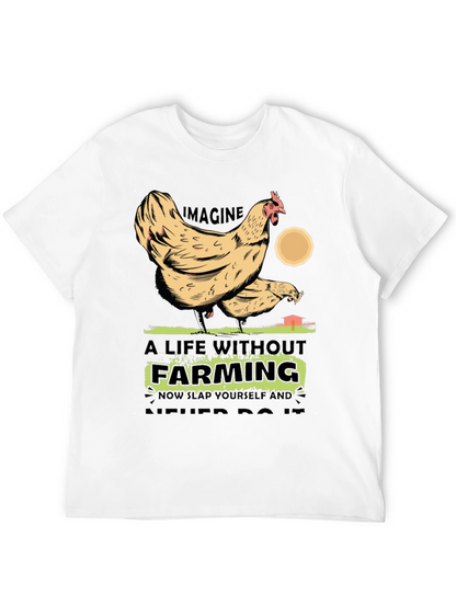 Farming Chicken Graphic T-Shirt