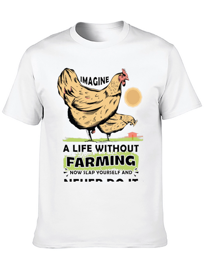 Farming Chicken Graphic T-Shirt