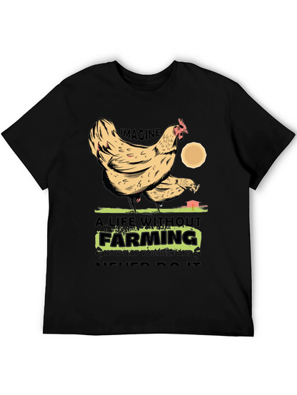 Farming Chicken Graphic T-Shirt