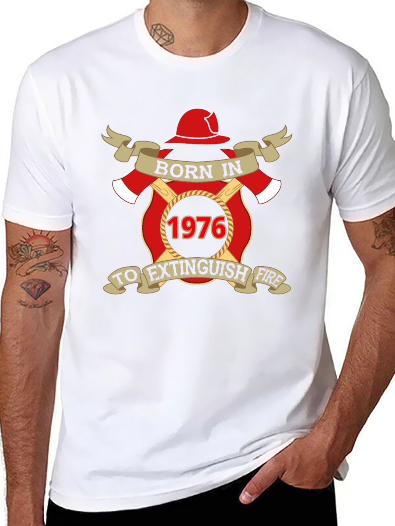 Born in 1976 Firefighter T-Shirt