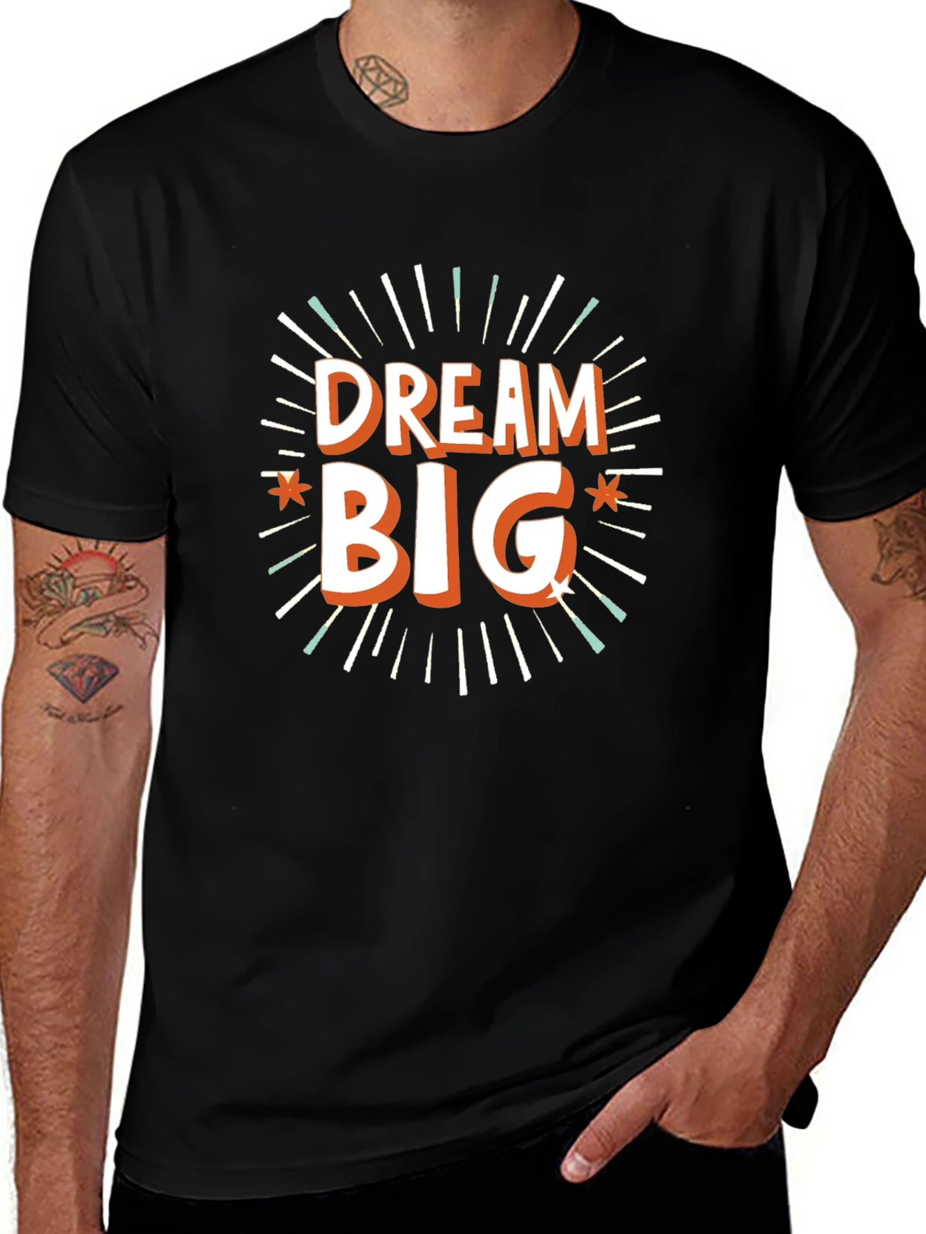 Dream Big Black Graphic Tee