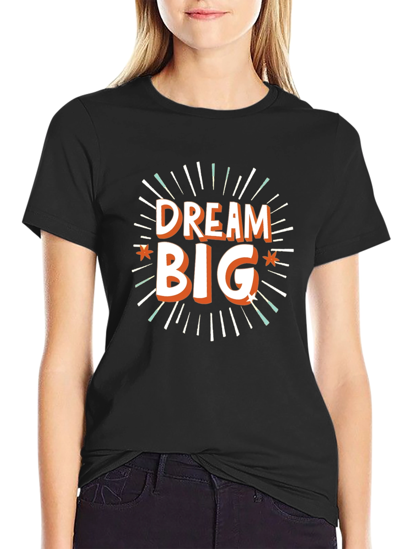 Dream Big Black Graphic Tee