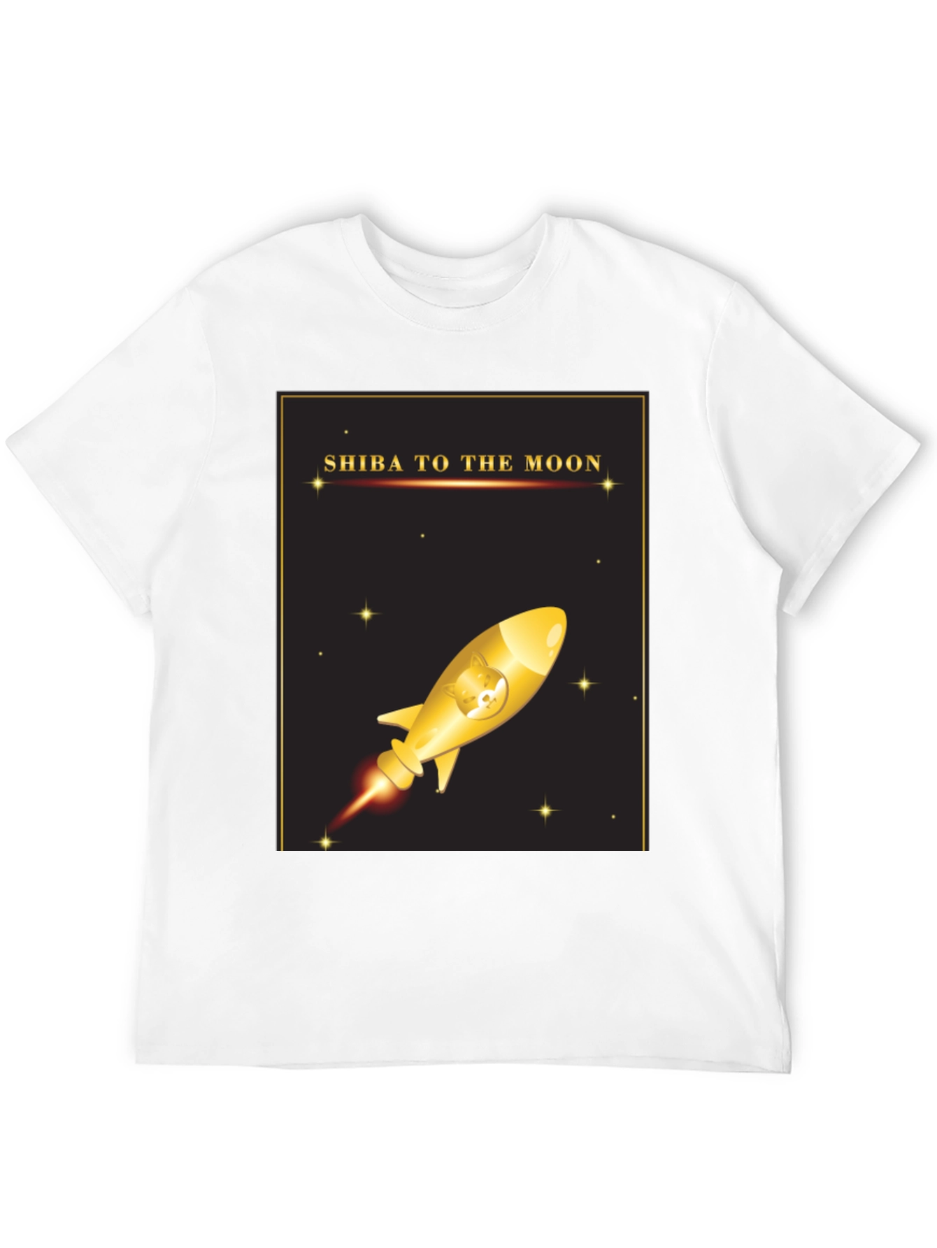 Shiba To The Moon T-Shirt - Crypto Doge Rocket