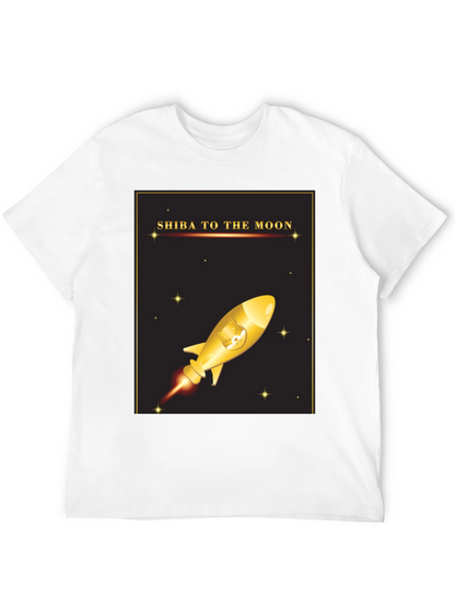 Shiba To The Moon T-Shirt - Crypto Doge Rocket