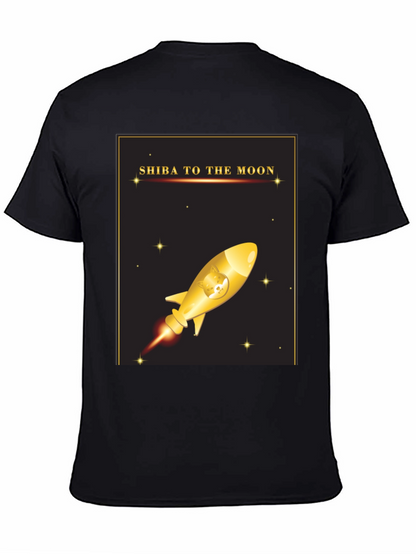 Shiba To The Moon T-Shirt - Crypto Doge Rocket
