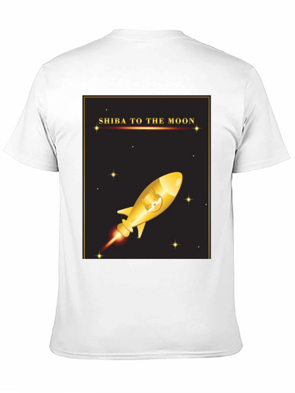 Shiba To The Moon T-Shirt - Crypto Doge Rocket