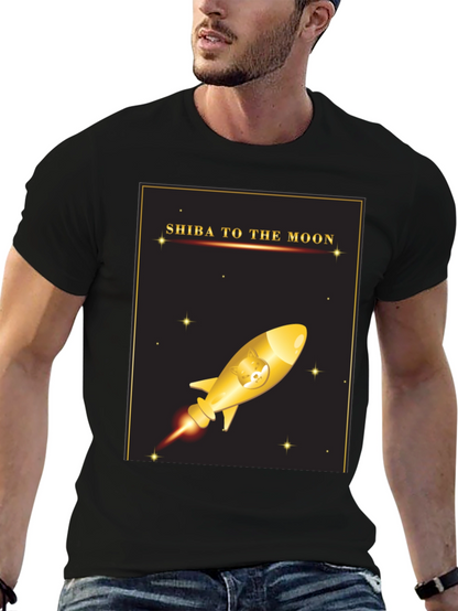 Shiba To The Moon T-Shirt - Crypto Doge Rocket