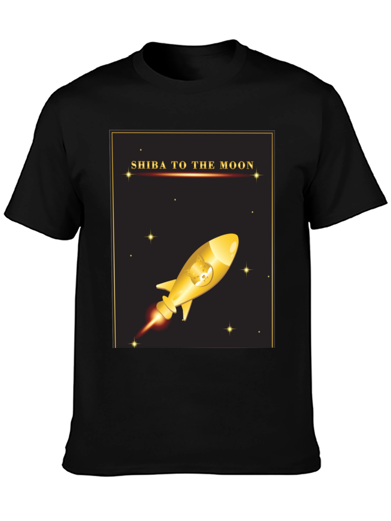 Shiba To The Moon T-Shirt - Crypto Doge Rocket