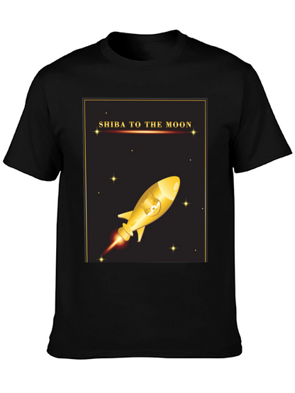 Shiba To The Moon T-Shirt - Crypto Doge Rocket