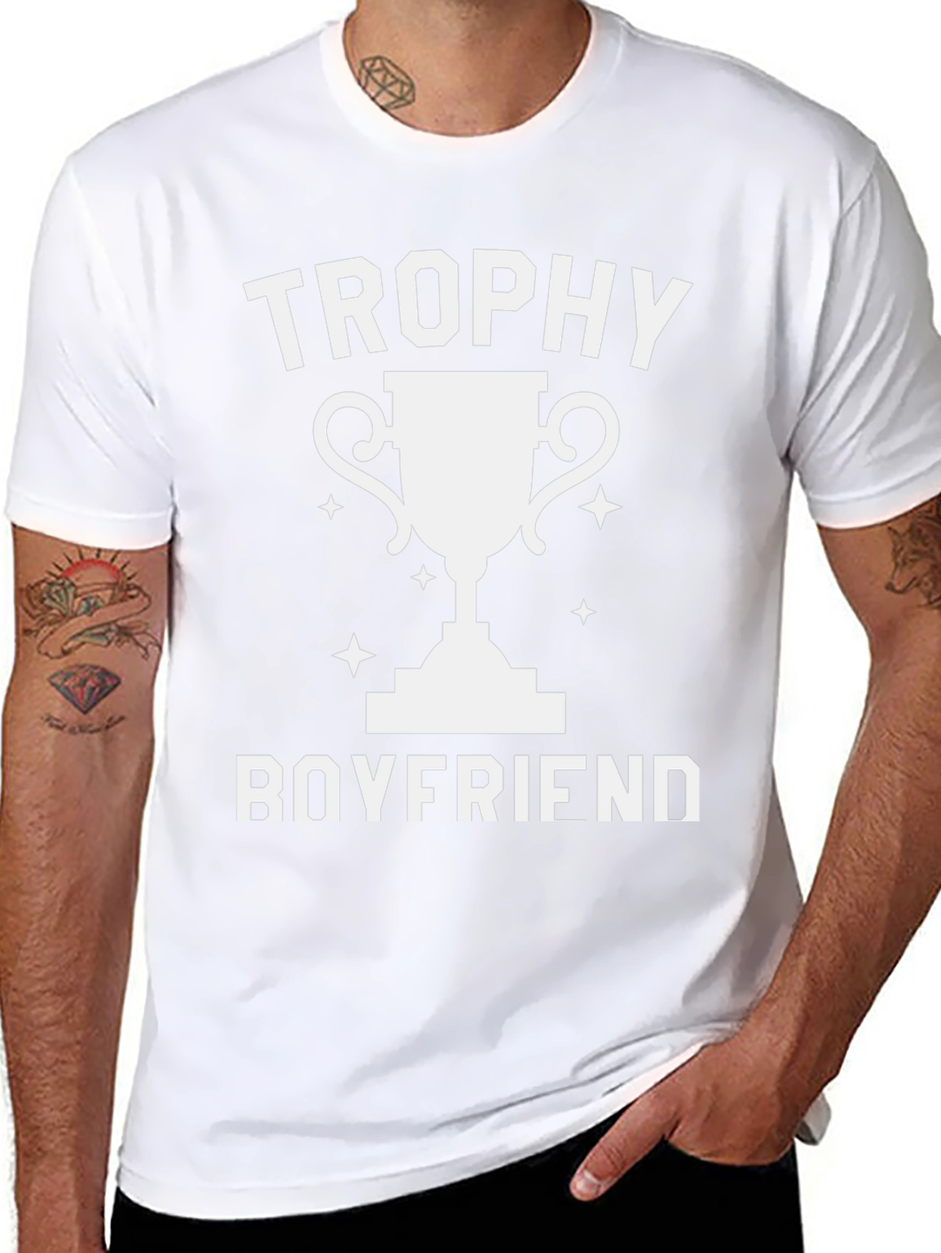 Trophy Boyfriend Graphic Tee - Black T-Shirt