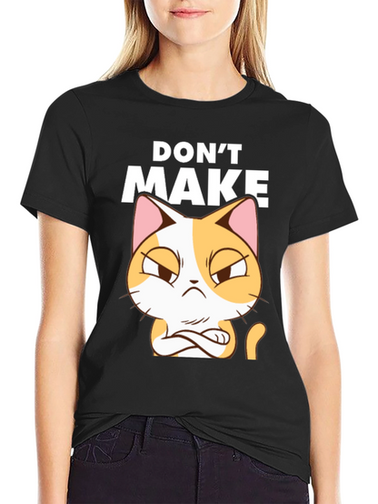 Dont Make Cat Angry Black T-Shirt